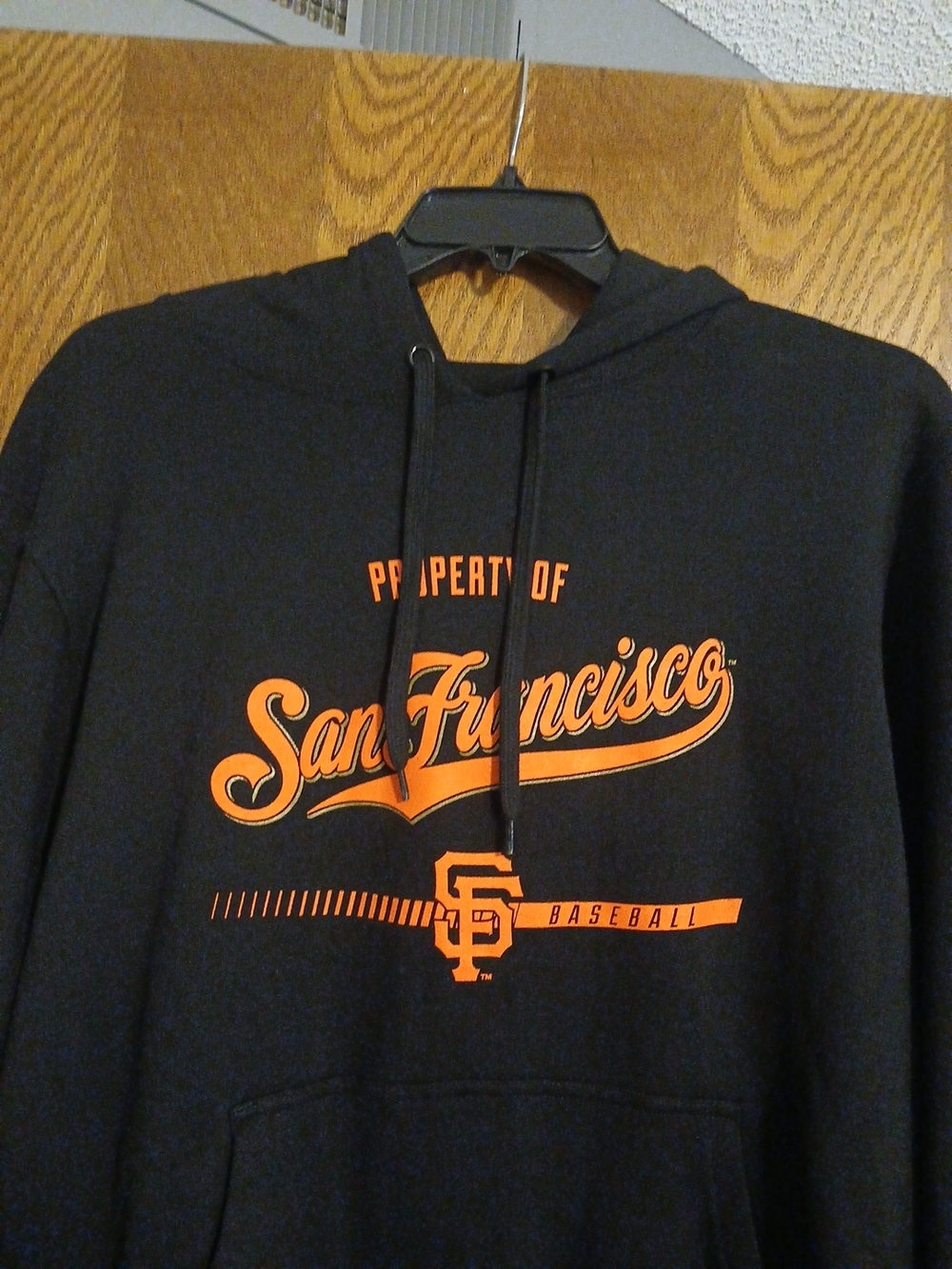 Genuine Merchandise Stitches  Black & Orange San Francisco Baseball Hoodie New